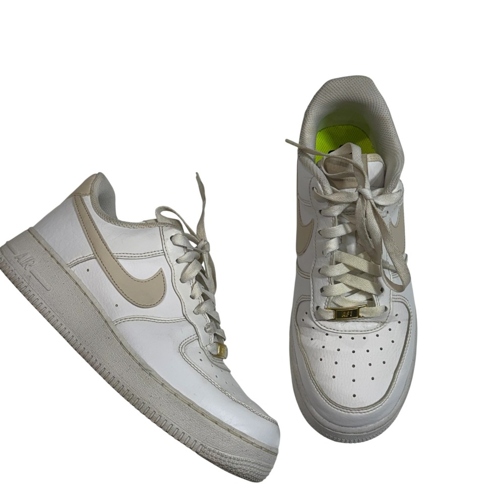 Nike Air Force‎ 1 Low Women Size 8 White Beige AF1 Sneakers